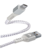 Cable Argom Dura Form Micro Usb To Usb 2.0 Nylon Braided 1.8m/6ft White Arg-cb-0021wt