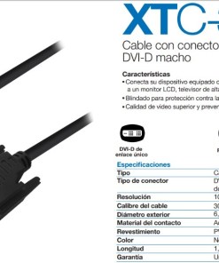 Cable De Video Dvi-d Macho A Dvi-d Macho 6pie Xt-328