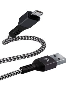 Cable Micro Usb A Usb 2.0 Nylon Trenzado Dura Forma Arg-cb-0021bk