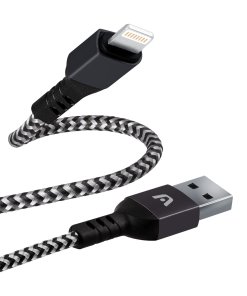 Cable Arg-cb-0023bk Lightning A Usb 2.0 Nylon Trenzado Dura Form