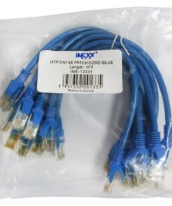 Patch Cord Ime-12331 Cat 5e 26awg - Blue 1ft Paquete De 10 Uni Imexx