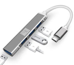 Adaptador Tipo C Male To 4 Port Usb 3.0 Female Agiler Agi-1268