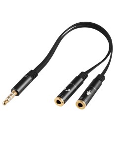 CABLE ADAPTER ARGOM 3.5MM MALE TO DUAL 3.5MM FEMALE 6/15CM ARG-CB-0029