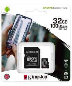 MEMORIA MICRO SD KINGSTON 32GB CANVAS SELECT PLUS 100R A1 SDCS2/32GB / CH803KNG93