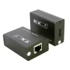 EXTENSOR HDMI LAN SOBRE CAT 5E CAT 6 RJ45 HASTA 200 FT 1080P HASTA 200 FT 1080P CON 2 ADAPTADORES DE CA 121145037313 / HDMI LAN 1080P
