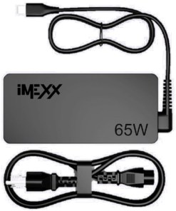 CARGADOR P/ LAPTOP IME-25633  - USB C, 65W, 20V 3.25A - 15V 3A -12V 3A - 9V 2A - 5V 2A,COMPATIBLE WITH LAPTOPS, PHONES. TABLETS, CONSOLES, OTHERS  IMEXX