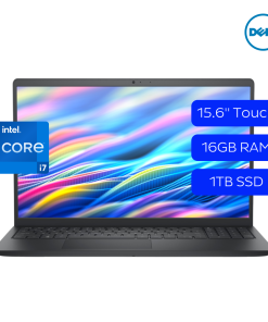 LAPTOP DELL DC15250,INTEL CORE i7-1355U 5.0GHZ, RAM 16GB, DISCO DURO 1TB SSD, PANTALLA 15.6 TOUCH ,WIN11, BLACK UN AÑO GARANTIA