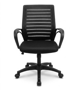 SILLA OFICINA PLASTICO/TELA NEGRA / 135374