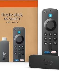 AMAZON FIRE TV STICK 4K SELECT EST MODEL STREAMING IN 4K,AI-POWERED SEARCH,8GB,BLACK / AMZ-B0C6W3D4RM-B