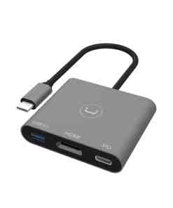 HUB TIPO C 3EN1 +1 USB 3.0 +PD HB1101GY UNNO TEKNO